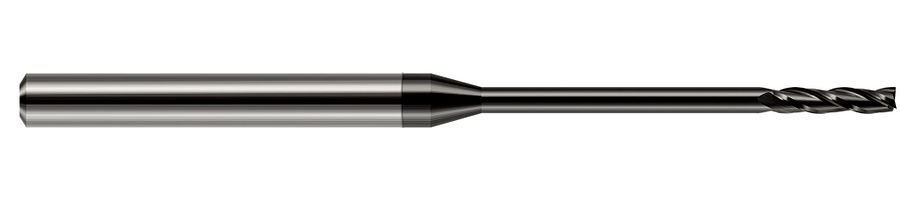 Picture of Harvey Tool 10080 Dia 0.08 LOC 0.7500 OAL2.50 End Mill Standard Flute Standard Helix Carbide Diamond Single End Square Sharp